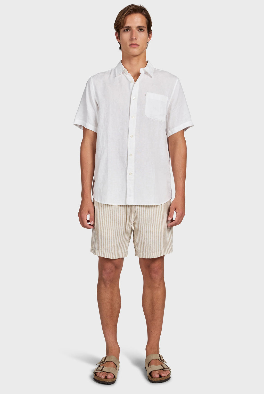 Stripe Riviera Linen Short