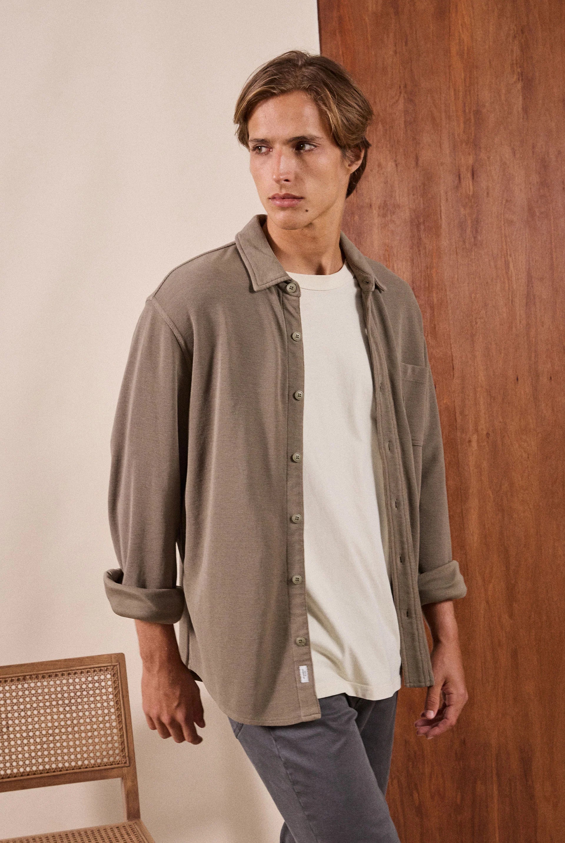 Carlos Cotton Waffle Shirt