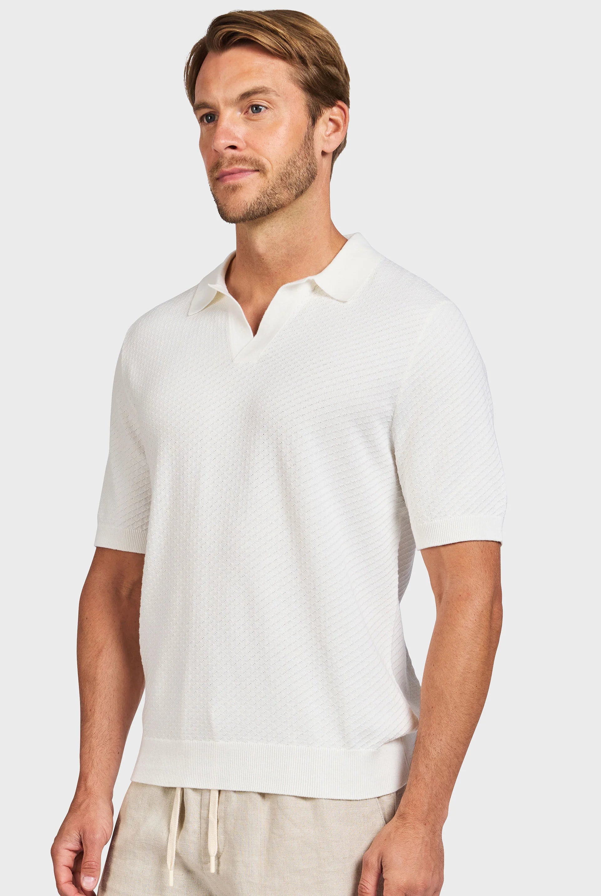 Jonny Textured Knit Polo