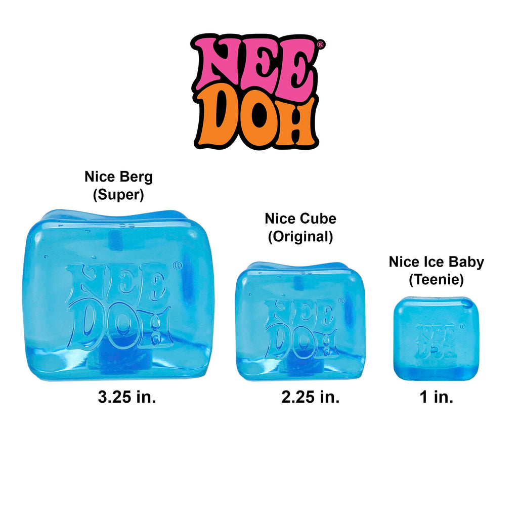 Schylling NeeDoh Nice Berg - Giant NeeDoh Nice Cube - Sensory Squeeze Toy with a Super Solid Squish - Ages 3 and Up - One Cube