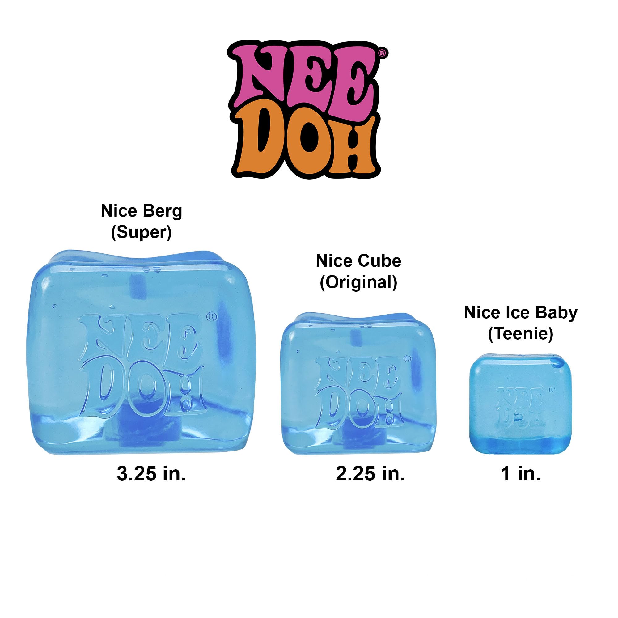 Schylling NeeDoh Nice Berg - Giant NeeDoh Nice Cube - Sensory Squeeze Toy with a Super Solid Squish - Ages 3 and Up - One Cube