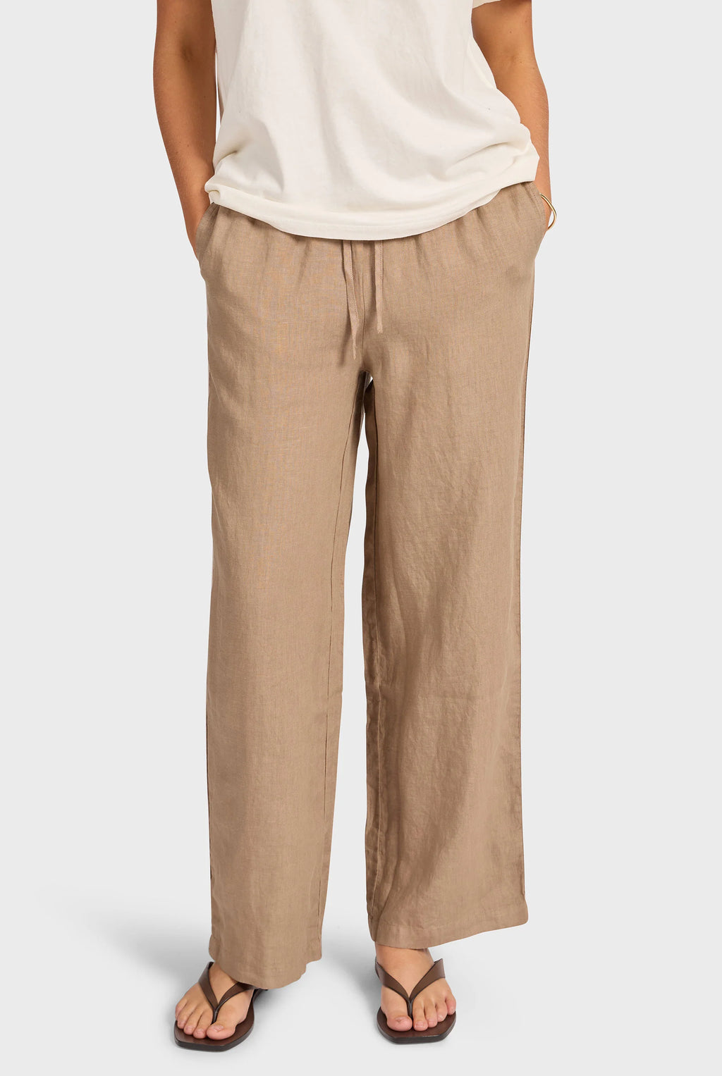 Riviera Piped Linen Pant