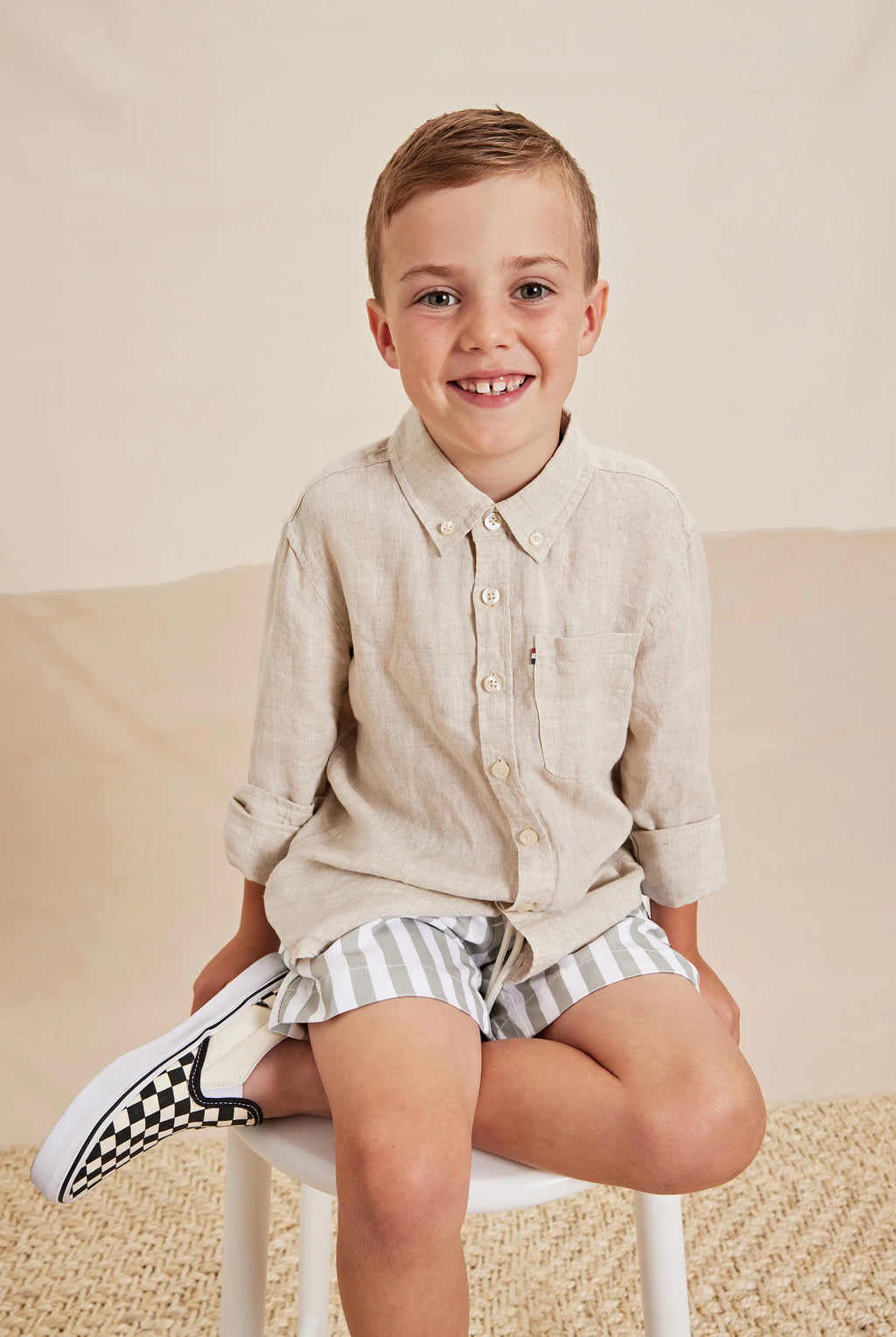 Kids Hampton Linen Shirt