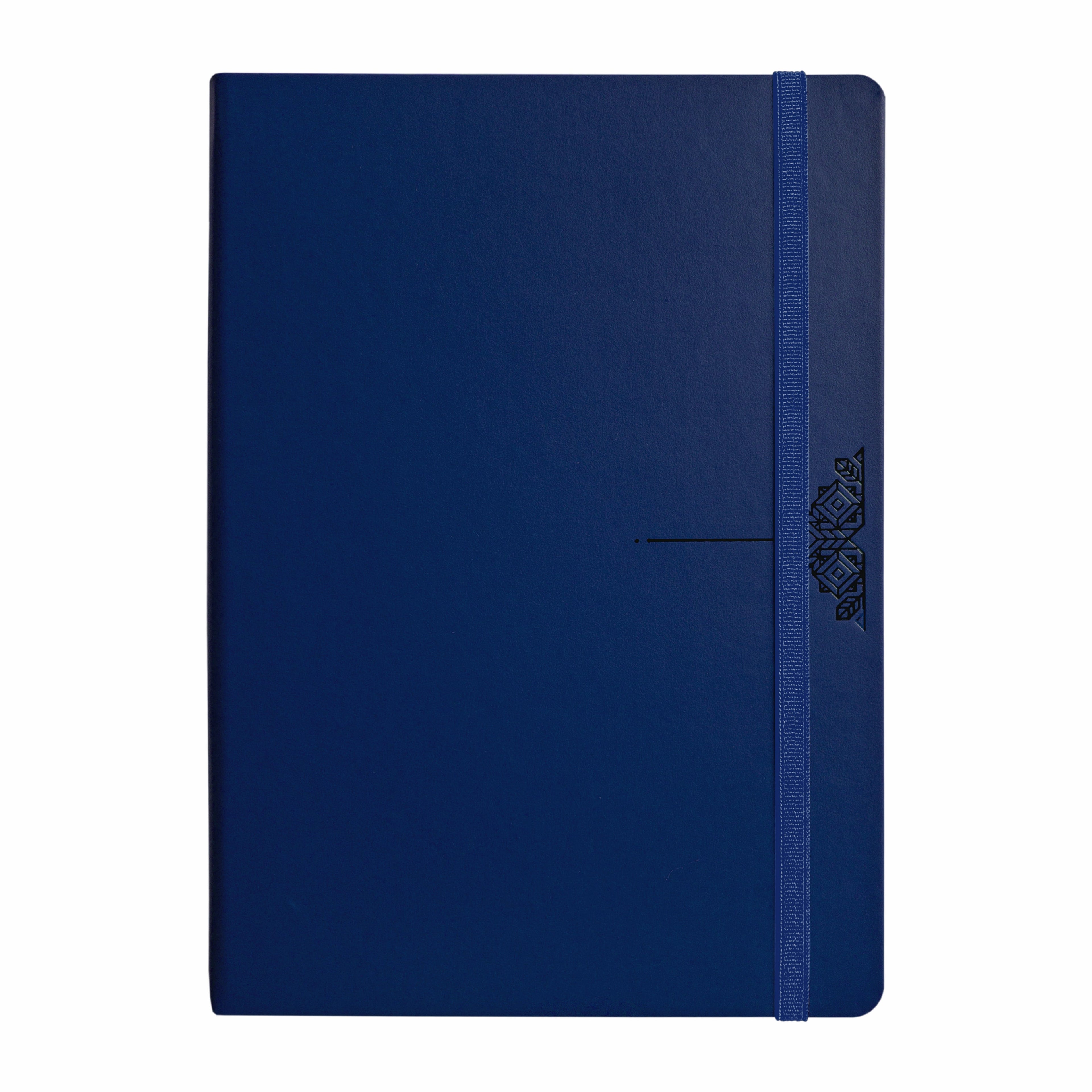 Anupam Daily Notes A5 Journal Notebook – 256 Pages, 80gsm, Fine Matte PVC Hard Cover with Foil, Elastic Closure, and Special Undated Calendar Pages