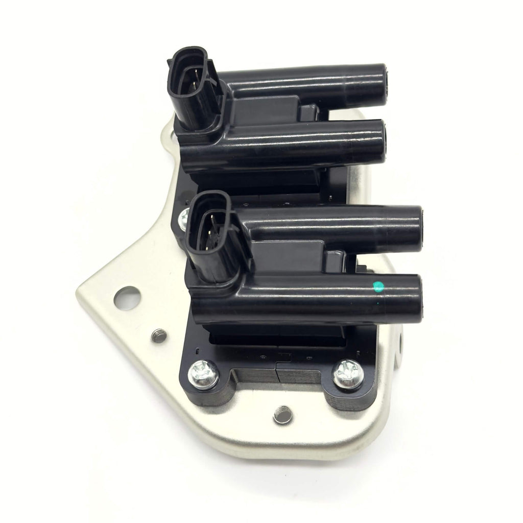 Ignition Coil Assembly for Subaru Sambar Truck TT1, TT2 Models (1999-2012), featuring a black dual-coil design on a metal mounting plate.