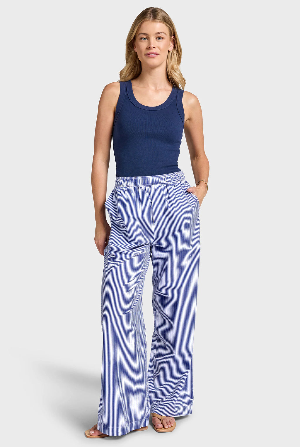 Alma Stripe Poplin Pant