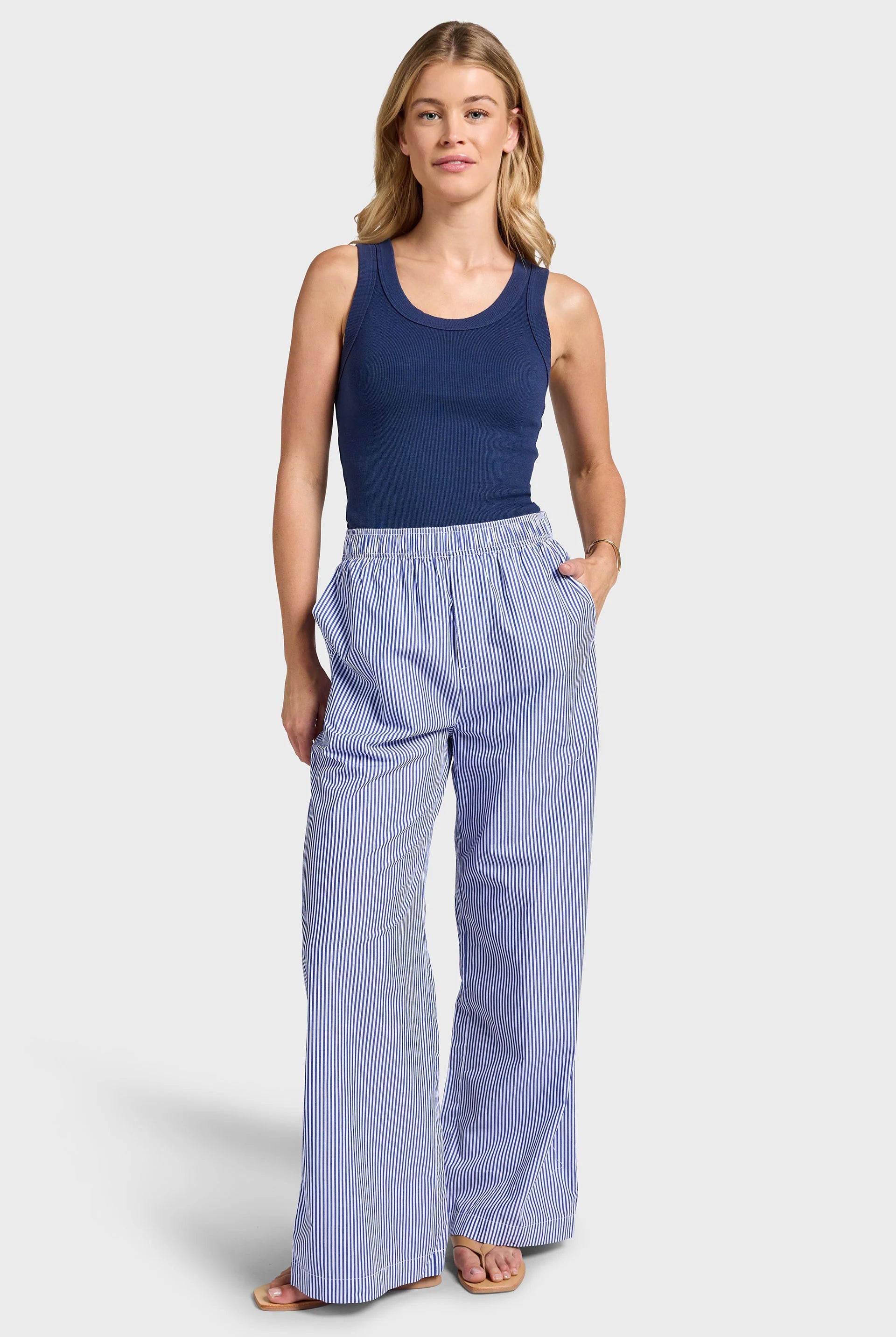 Alma Stripe Poplin Pant
