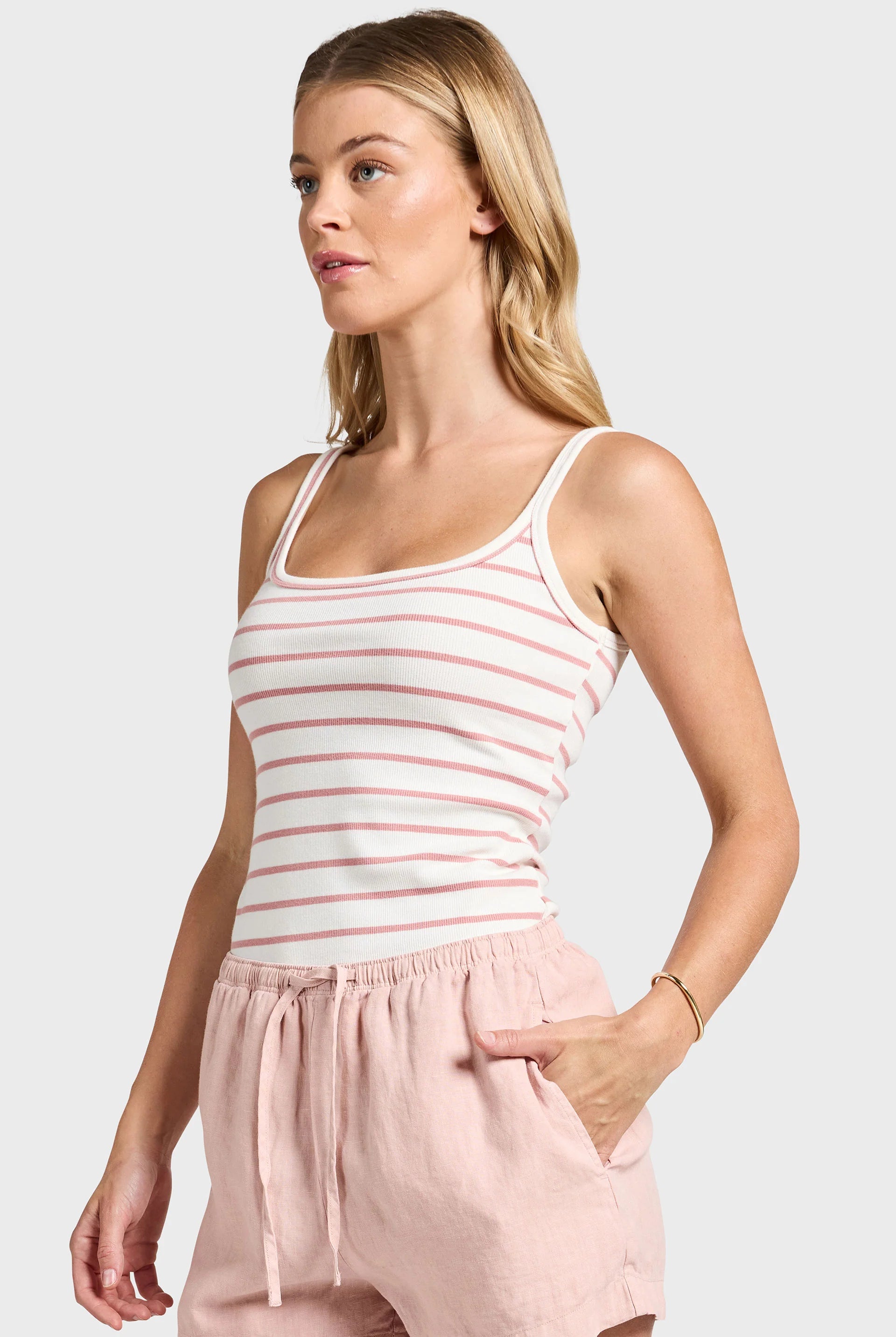 Charlie Stripe Rib Tank