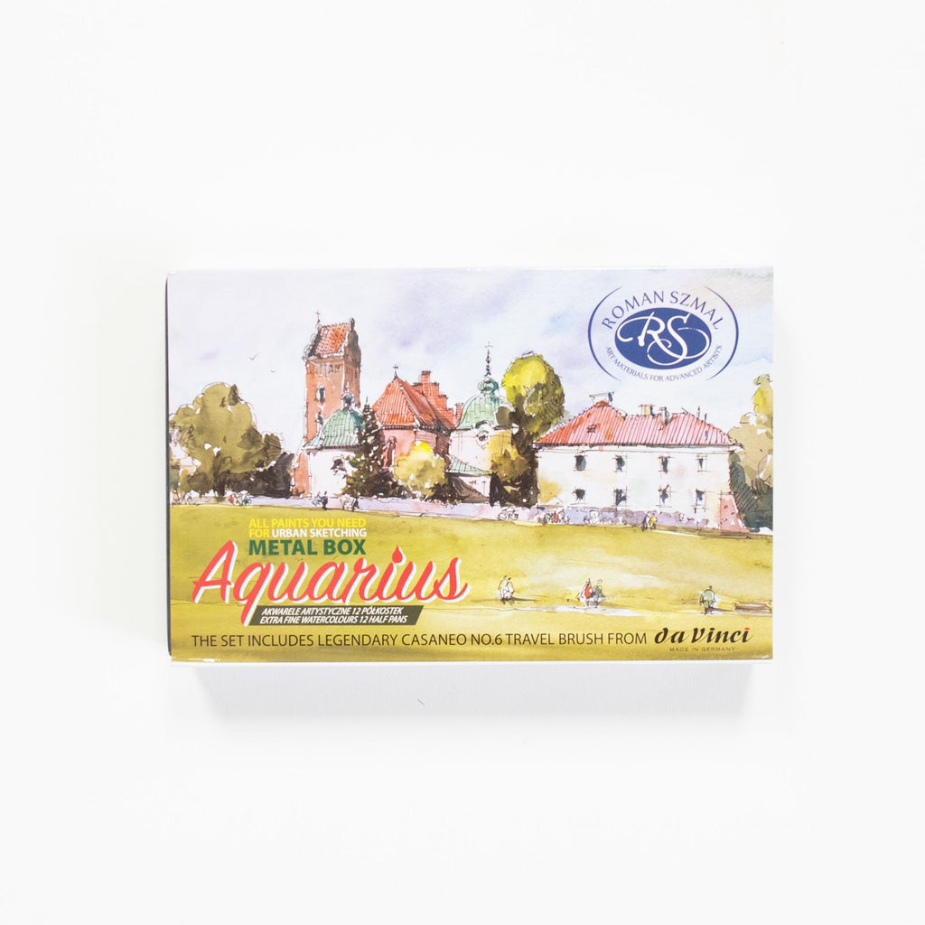 Roman Szmal Aquarius Watercolour set 12 pans Urban Sketchers set + Casaneo 6 travel